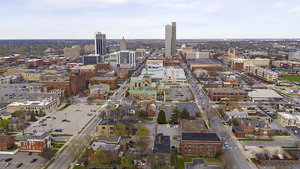 Image showing Long Flat Urban City Syline in Fort Wayne Indiana