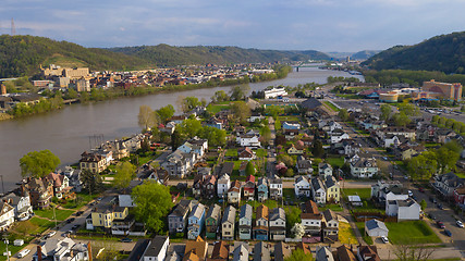 Image showing The Ohio River cuts Through Wheeling West Virginia Bridgeport Oh