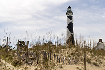 Image showing Cape Lookout Lighthouse Core Banks South Carolina Waterfront