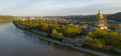 Image showing Long Panoramic View Charleston West Virginia Capitol City