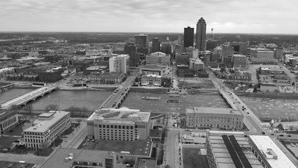 Image showing Aeiral View Iowa State Capital City of Des Moines