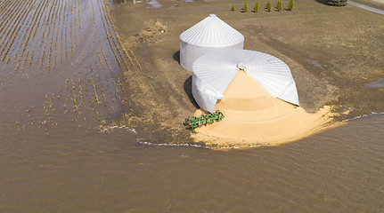 Image showing Iowa Farm Silo Burst By Midwest Flooding Disaster March 2019