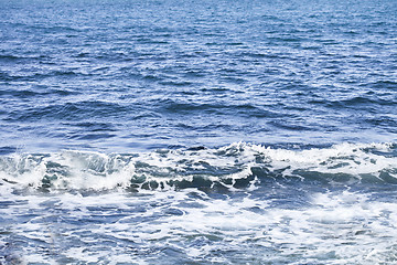 Image showing Waving water surface of the Adriatic sea.