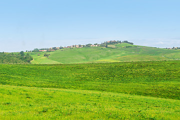 Image showing Beautiful spring landscape with hills in Tuscany