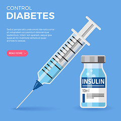 Image showing Diabetic Insulin Vial Syringe