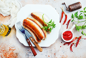 Image showing fried sausages