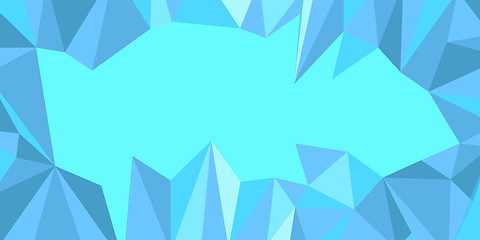 Image showing blue triangle background