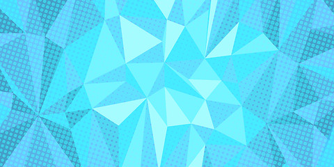 Image showing blue triangle background
