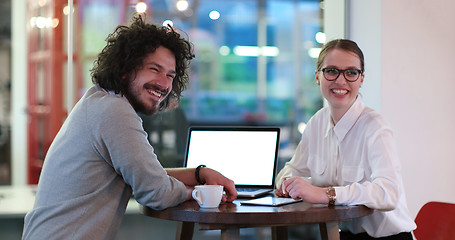 Image showing Business People Working With laptop in office