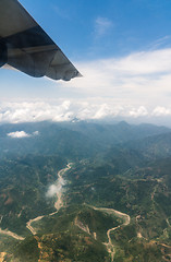 Image showing Nepal and Himalayas landscape view from airplane