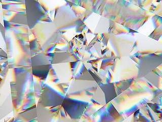 Image showing Gemstone structure extreme closeup and kaleidoscope