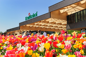 Image showing Main Entrance of Keukenhof Gardens in Lisse, Netherlands