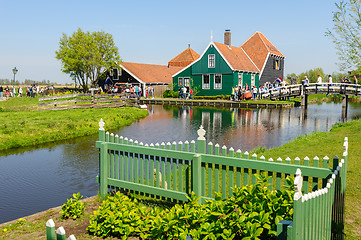 Image showing Traditional Dutch village houses in Zaanse Schans, Netherlands