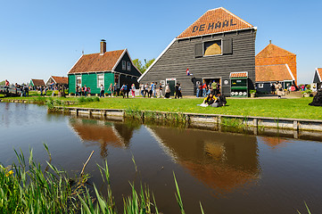 Image showing Traditional Dutch village houses in Zaanse Schans, Netherlands