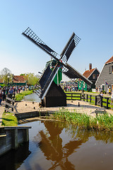 Image showing Traditional Dutch village houses in Zaanse Schans, Netherlands