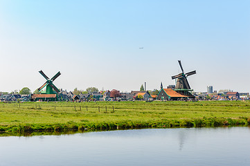 Image showing Traditional Dutch village houses in Zaanse Schans, Netherlands