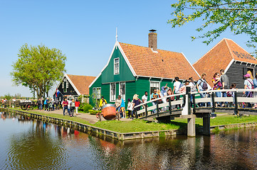 Image showing Traditional Dutch village houses in Zaanse Schans, Netherlands