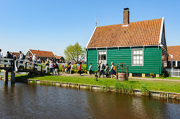 Image showing Traditional Dutch village houses in Zaanse Schans, Netherlands