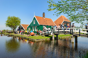 Image showing Traditional Dutch village houses in Zaanse Schans, Netherlands