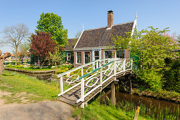 Image showing Traditional Dutch village houses in Zaanse Schans, Netherlands