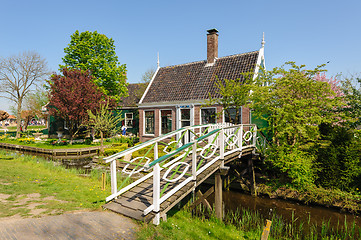 Image showing Traditional Dutch village houses in Zaanse Schans, Netherlands