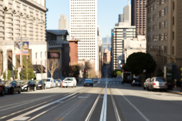 Image showing blurred cityscape of san francisco city street