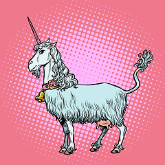 Image showing goat unicorn, a fabulous animal