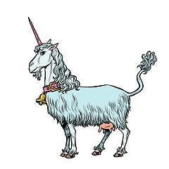 Image showing goat unicorn, a fabulous animal