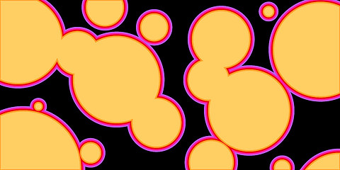 Image showing orange circles on black background