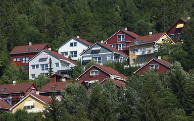 Image showing Hillside houses