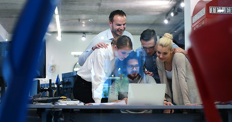 Image showing Startup Business Team At A Meeting at modern office building