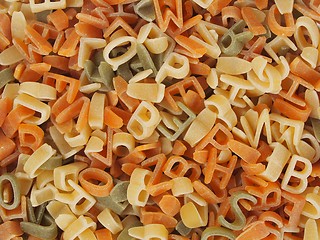 Image showing Letters pasta macro