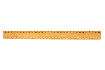 Image showing Wooden ruler on white