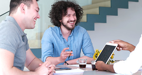 Image showing Multiethnic startup business team on meeting