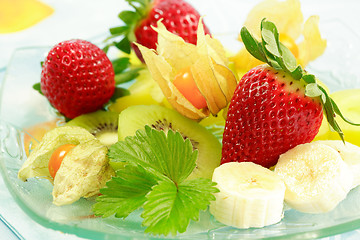 Image showing Fresh fruits as dessert 