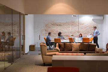 Image showing Business Team At A Meeting at modern office building