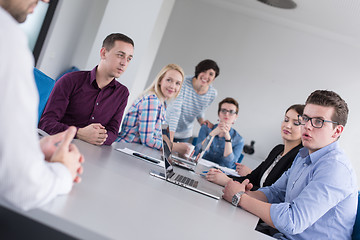 Image showing Business Team At A Meeting at modern office building