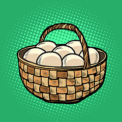 Image showing egg basket. farm products