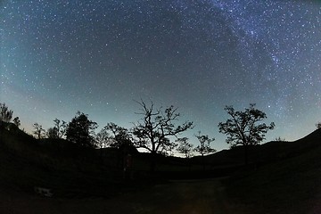 Image showing Starry sky landscape