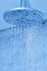 Image showing Shower water flowing