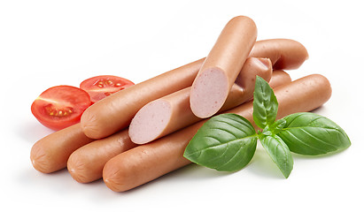 Image showing fresh boiled sausages 