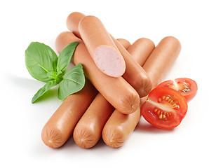 Image showing fresh boiled sausages 