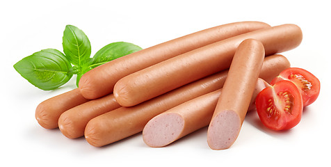 Image showing fresh boiled sausages 