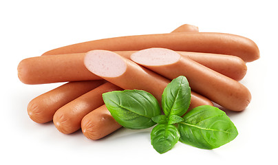 Image showing fresh boiled sausages