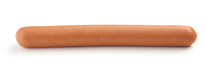 Image showing fresh boiled sausage on white background