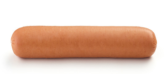 Image showing fresh boiled sausage on white background