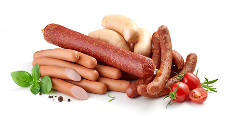 Image showing heap of various sausages