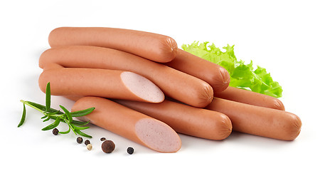 Image showing fresh boiled sausages