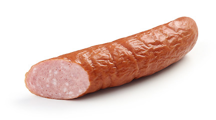Image showing smoked sausage on white background