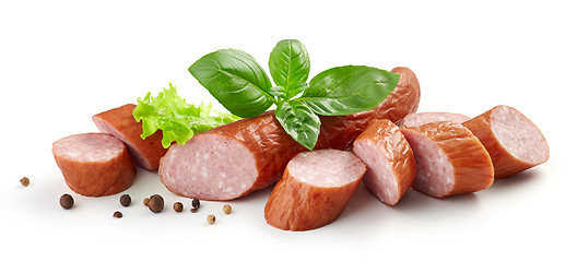 Image showing sliced smoked sausage